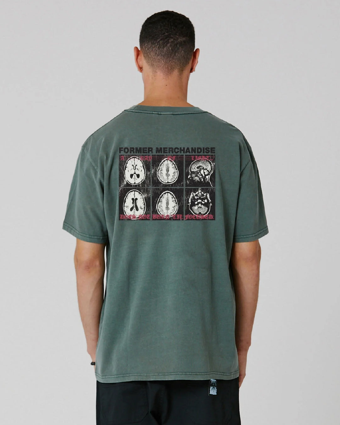 Polera Former Brain Scan Oversized Verde Lavado