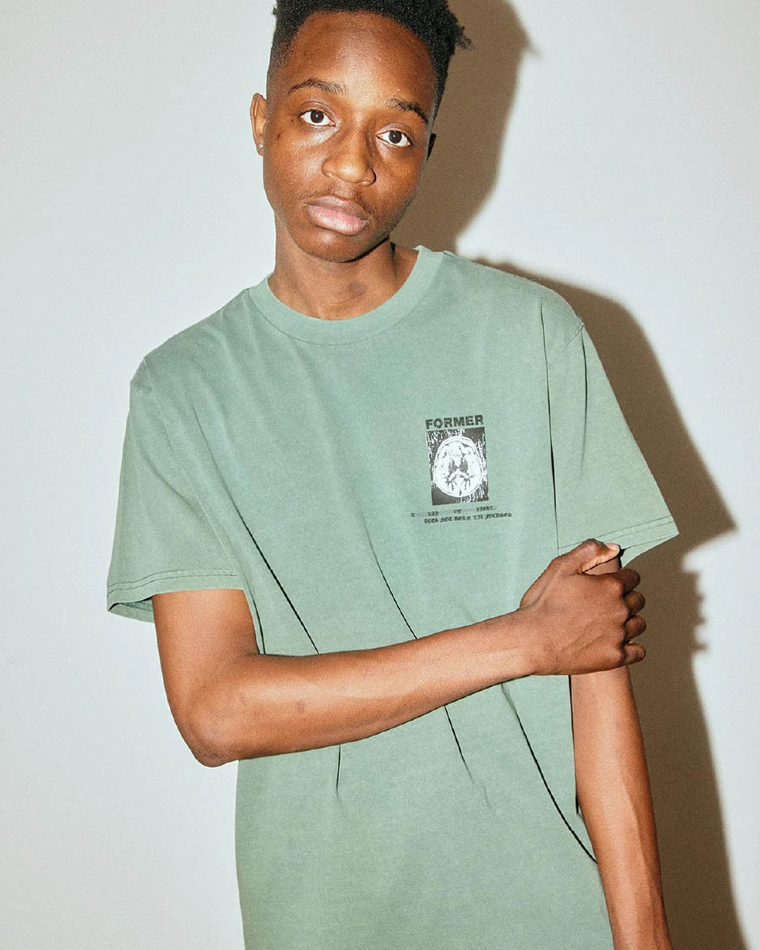 Polera Former Brain Scan Oversized Verde Lavado
