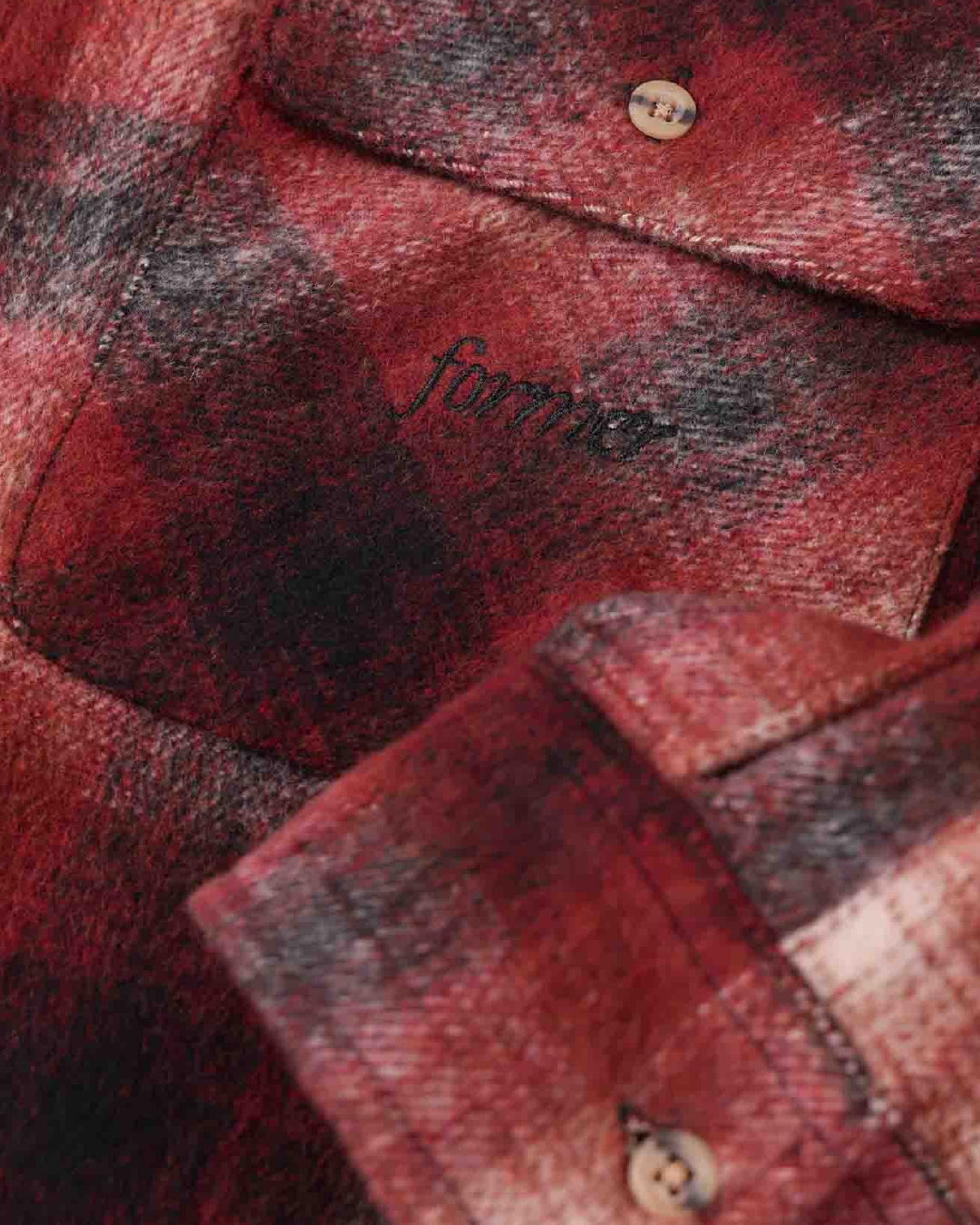 Camisa Former Manners Flannel LS Roja