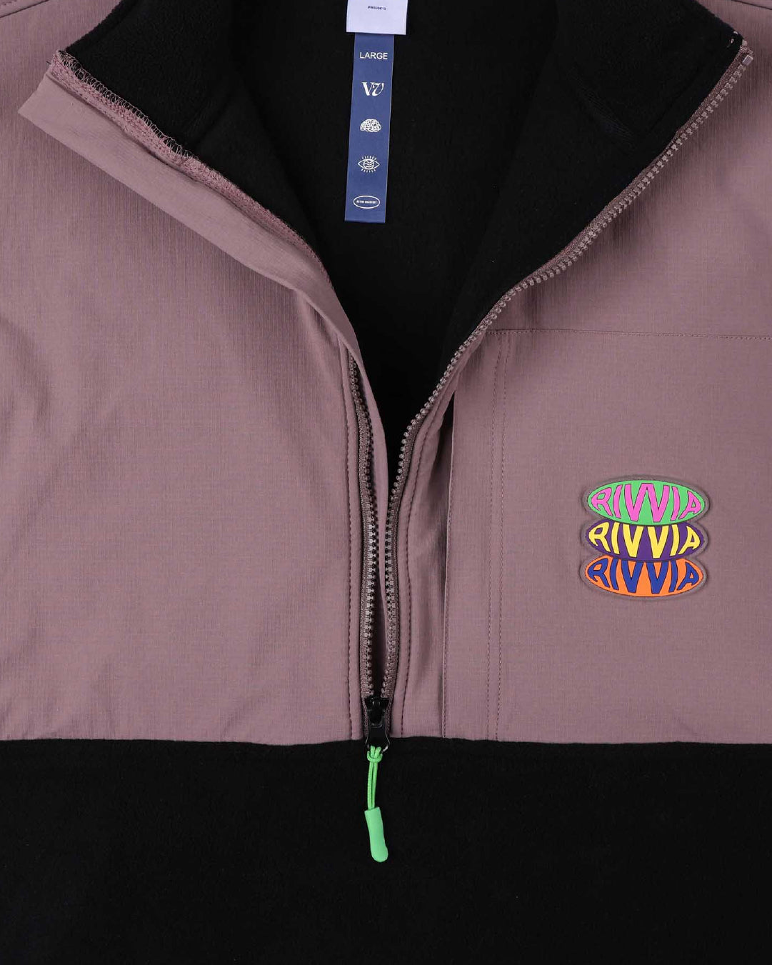 Polar Rivvia Projects Pop Repeat 1/2 Zip Negro/Lavanda