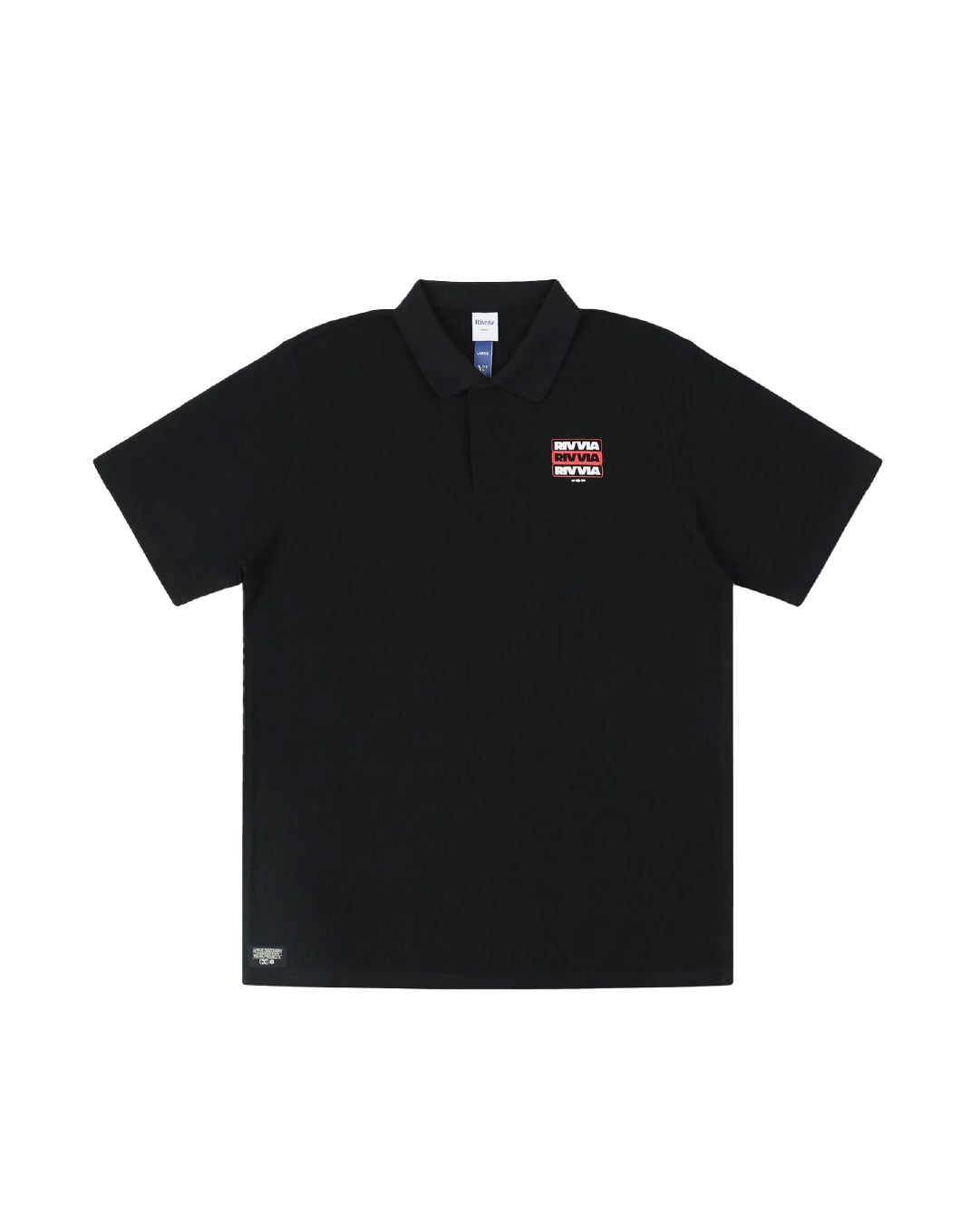 Polera Polo Stacked Negra